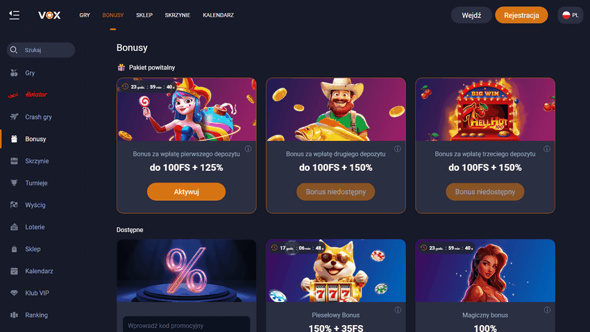 Vox Online Casino 2026 Automaty online, bonusy i bezpieczne gry wideo